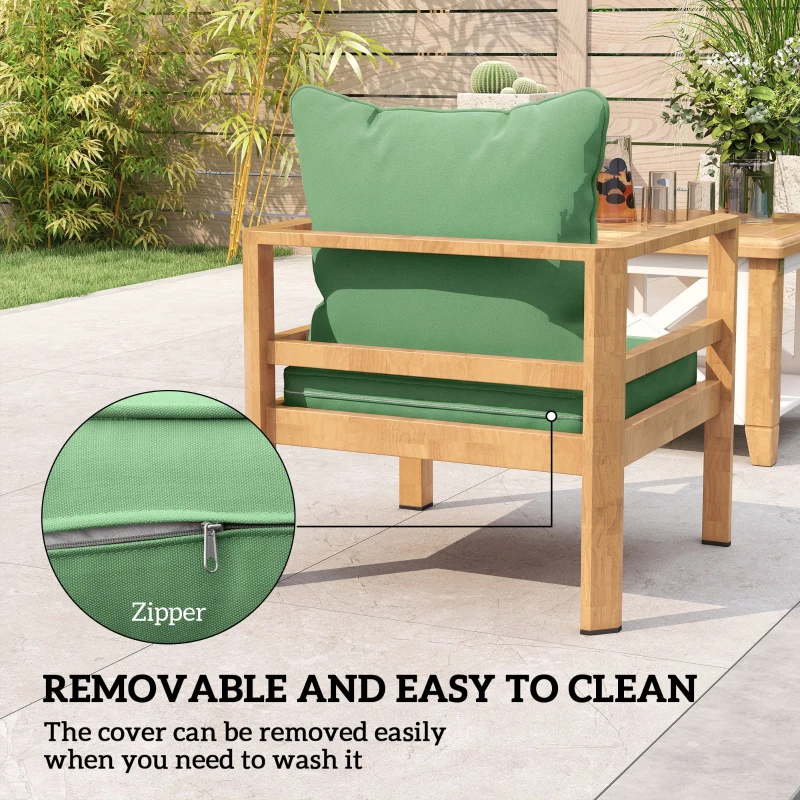 Outsunny Seat and Back Padded Cushion Set, CUSHION ONLY - Green