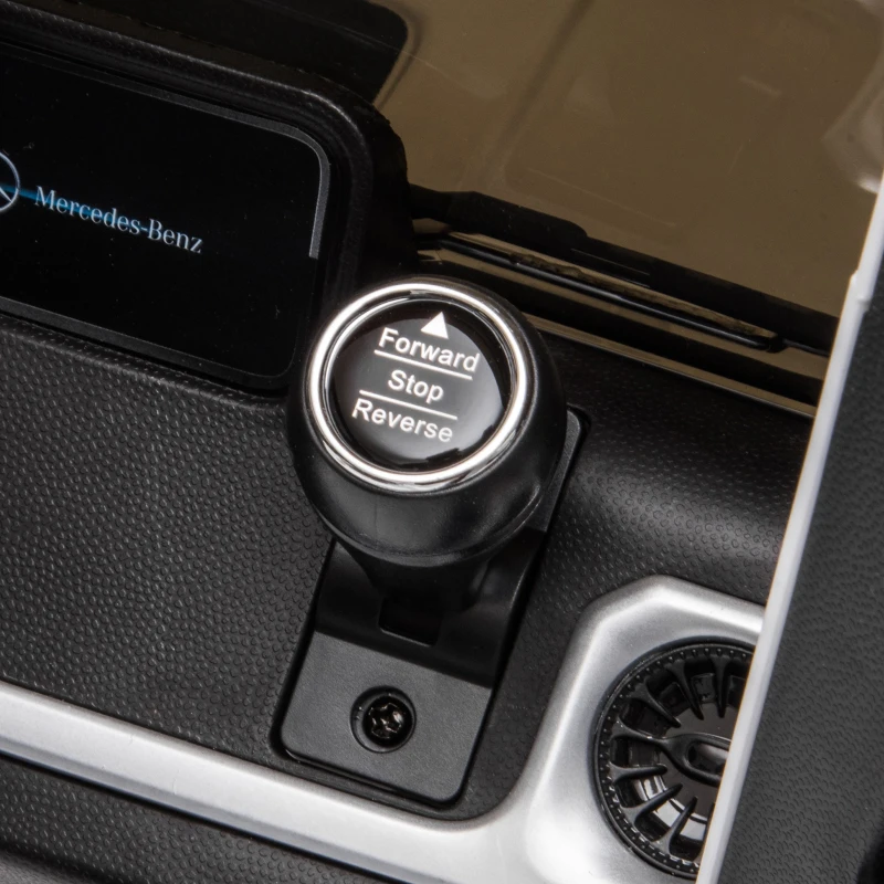 HOMCOM Mercedes Benz G500 Licensed 12V Kids Electric Ride On Car Toy with Parental Remote Control, 3-8 Years Old - White