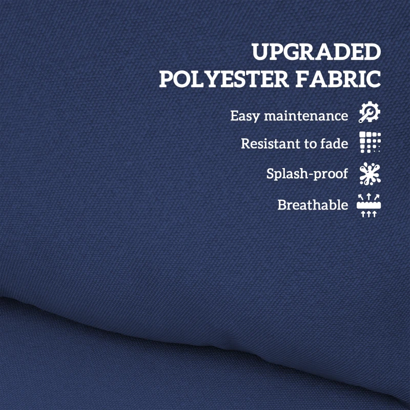 Outsunny Seat and Back Padded Cushion Set, CUSHION ONLY - Dark Blue