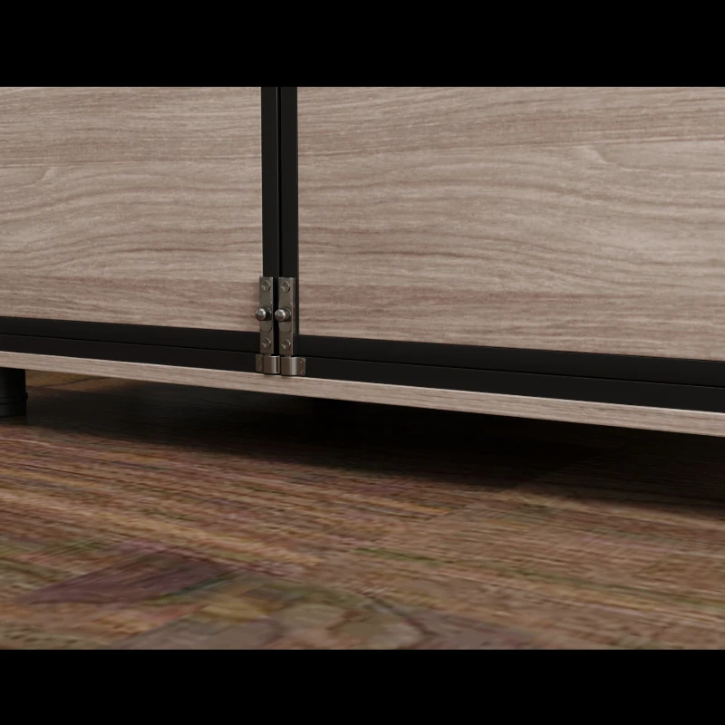 PawHut 80cm Furniture Style Dog Crate Dog Cage End Table Indoor with 3 Doors Soft Washable Cushion, for Medium Sized Dogs