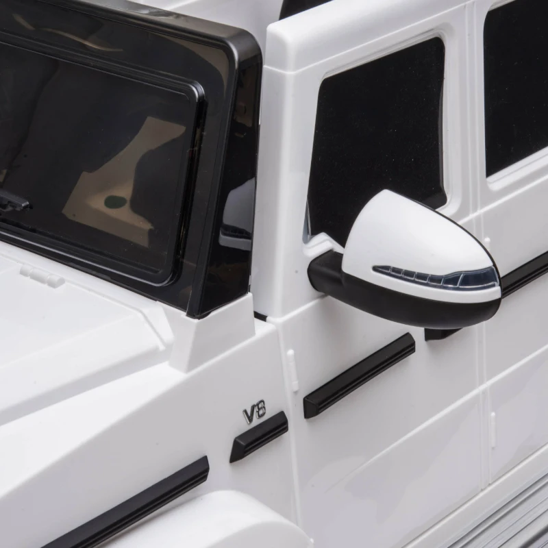 HOMCOM Mercedes Benz G500 Licensed 12V Kids Electric Ride On Car Toy with Parental Remote Control, 3-8 Years Old - White