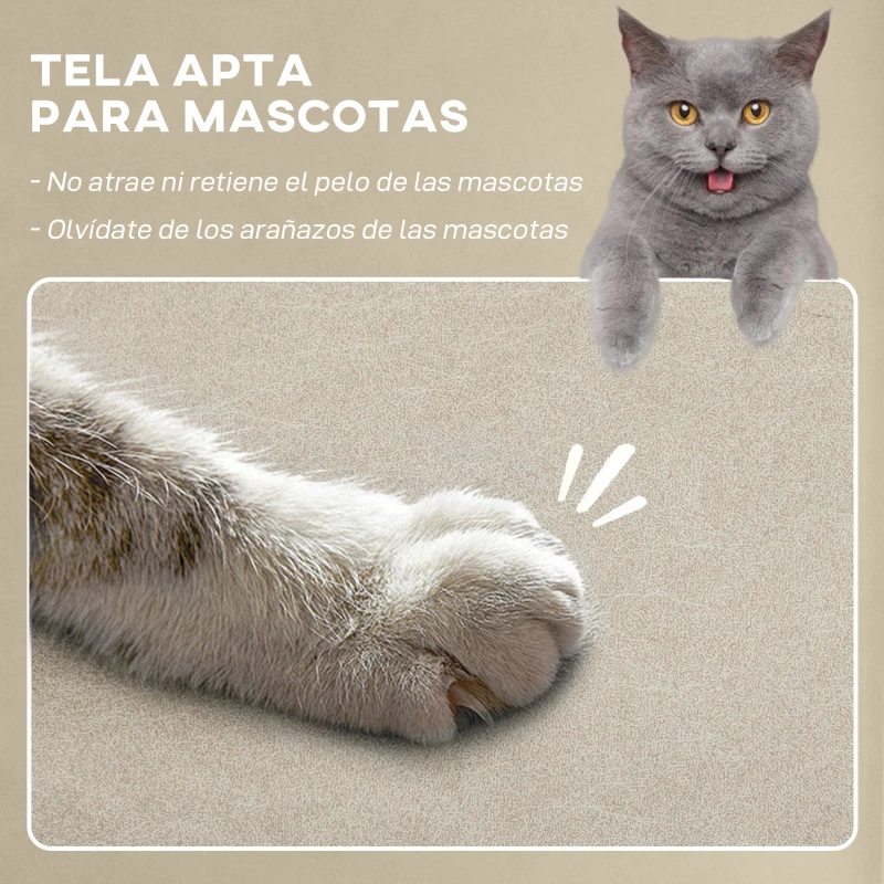 HOMCOM Sillón Relax Reclinable Eléctrico con Calor Lumbar Masaje Vibración Motor Silencioso Función de Memoria Beige