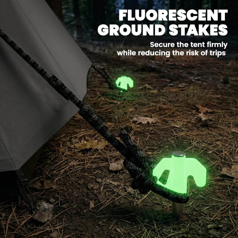 Outsunny Cort Gonflabil de Camping 4 Persoane Blackout Cort cu Aer 5,8m Lungime 2 Dormitoare și Zonă de Zi 580x270x202cm Gri Închis