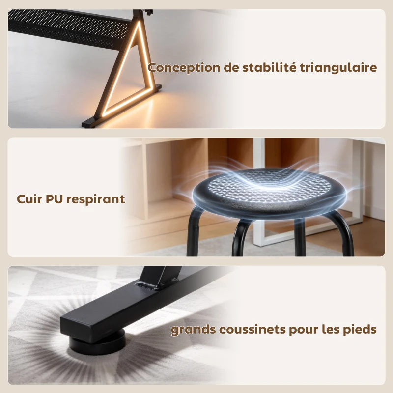 HOMCOM Table à dessin avec tabouret et 2 tiroirs, hauteur réglable, plateau inclinable 0° à 60°, 120 x 60 x 68-92 cm, blanc
