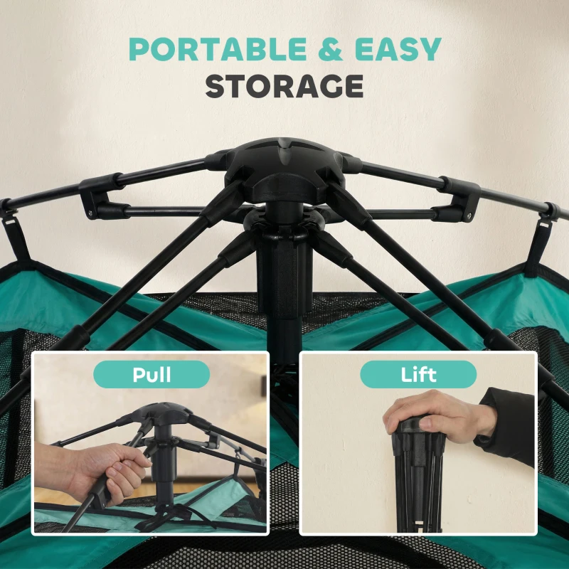 PawHut Cat Tent, 3-Tier Portable Pet Tent for Indoor Outdoor, Cat House with Multi-Door, Carry Bag, Breathable Mesh