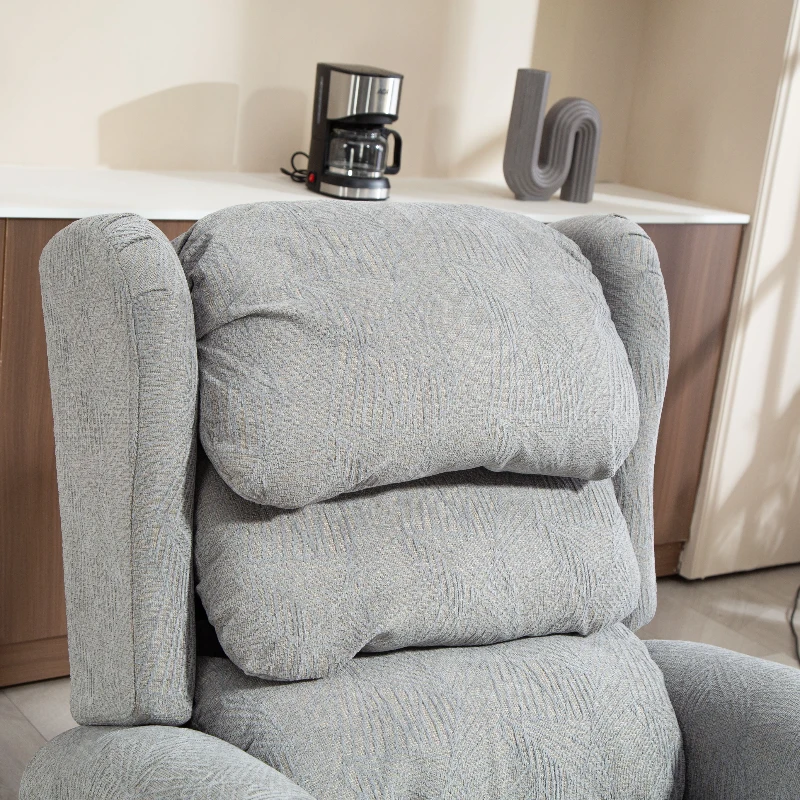 HOMCOM Velvet-Feel 150° Electric Riser Recliner Chair - Grey