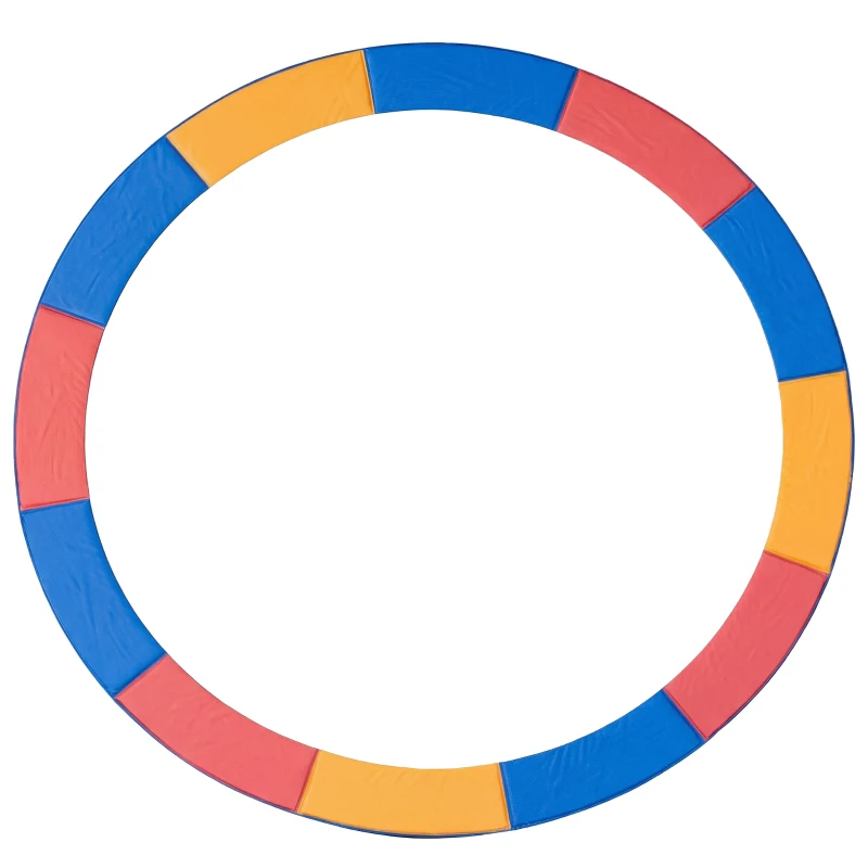 HOMCOM 12FT Replacement Trampoline Pad Thick Foam Safety Φ366cm Spring Cover Bounce Padding - Multi Coloured
