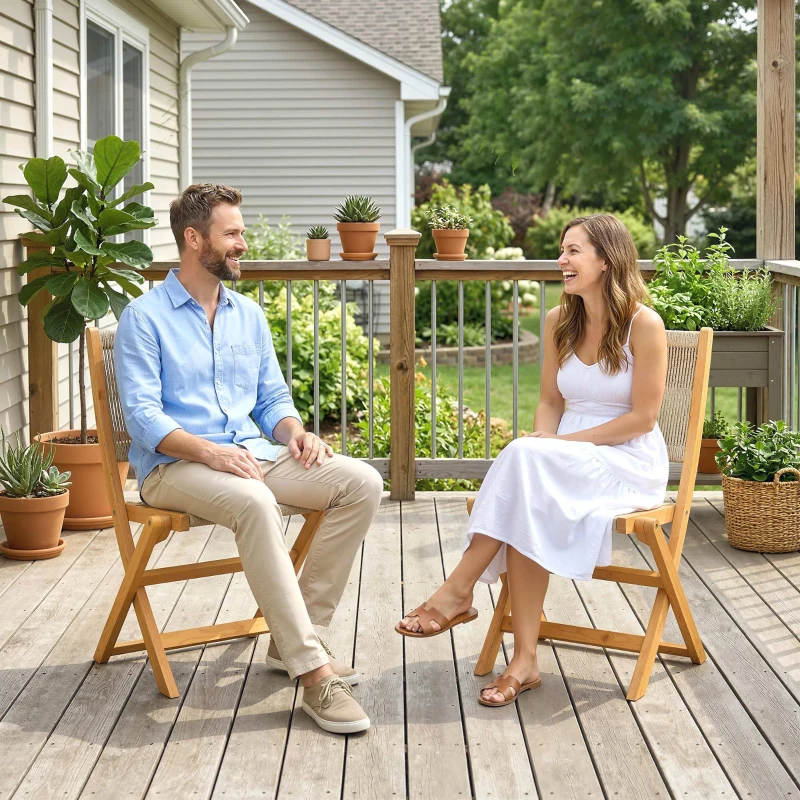 Outsunny set mobilier ratan balcon apartament terasă verandă bistrou grădină