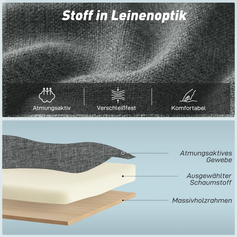 HOMCOM 4-in-1 Multifunktionales Schlafsofa, umklappbarer Schlafsessel mit verstellbarer Rückenlehne und Kissen