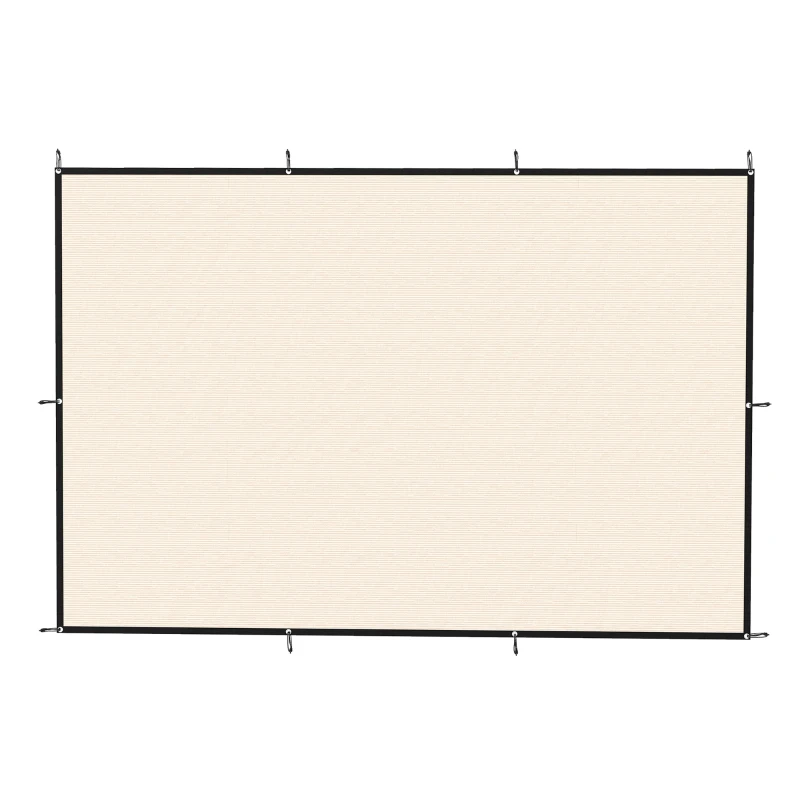 Outsunny Sun Shade Sail UV Protection Canopy with Stainless Steel Eyelets for Patio Garden 2 x 3 m Beige