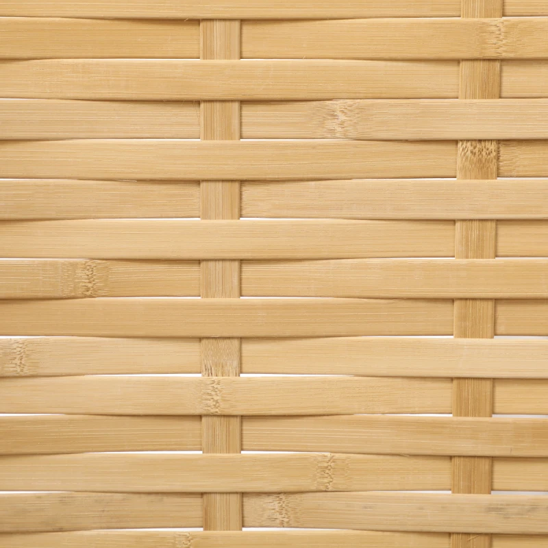 HOMCOM Paravent en bois séparateur de pièce closion de séparation pliable 3 panneaux en bambou 120 x 170 cm naturel clair