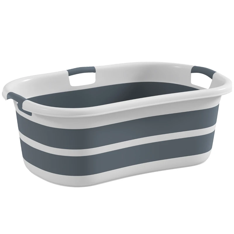 PawHut Dog Bath Tub, Portable Foldable Dog Bathtub with Drainage Hole, for Small Dogs Puppies Grey