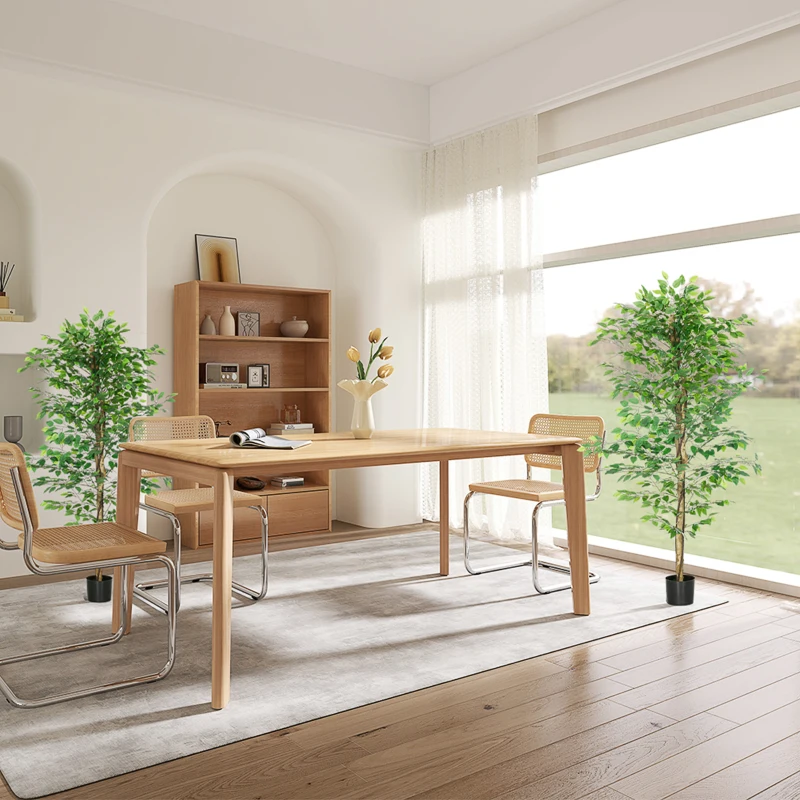 HOMCOM Lot de 2 plantes artificielles ficus hauteur 1,80 m tronc branches liane lichen feuilles grand réalisme pot inclus vert