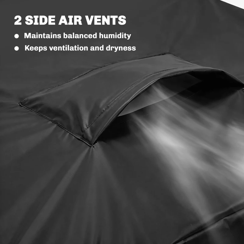 Outsunny V-Shaped Patio Furniture Cover, Waterproof Outdoor V-Shaped Sectional Sofa Cover, Anti-UV with Air Vent, Black