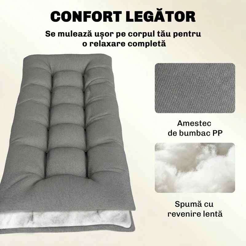 Outsunny Pernă pentru Scaune de Grădină, Leagăn, Bancă, Saltea Lungă