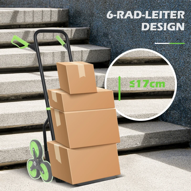 DURHAND Treppensteiger Sackkarre klappbar Transportkarre mit Stahlrahmen max. 120kg