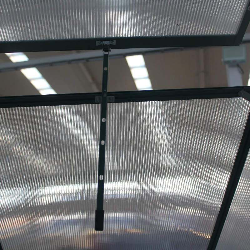 Outsunny 8 x 12ft Aluminium Greenhouse Polycarbonate Walk in Garden Greenhouse Kit with Adjustable Roof Vent, Double Sliding Door, Rain Gutter and Foundation, Clear