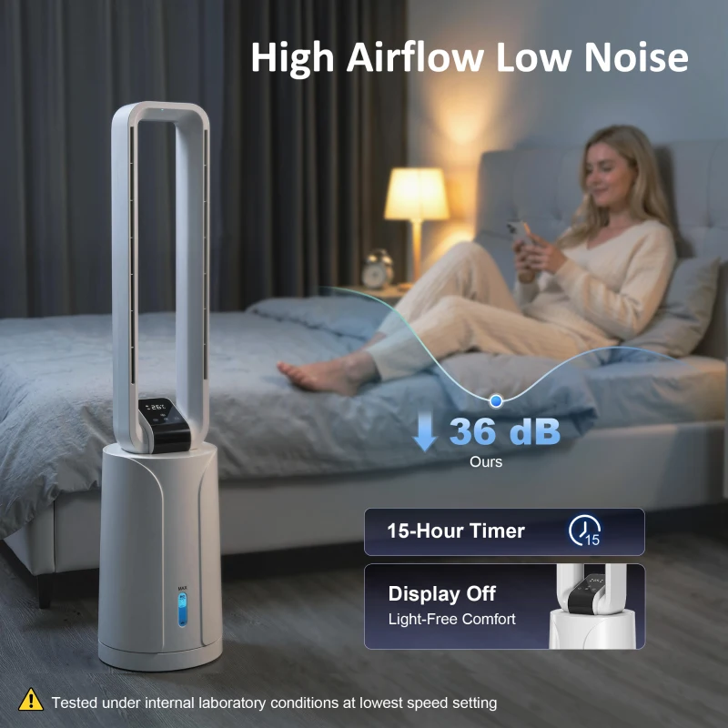 HOMCOM Klimatyzator ewaporacyjny z pilotem, 15-godzinny timer, wkłady chłodzące do domu i biura, biały