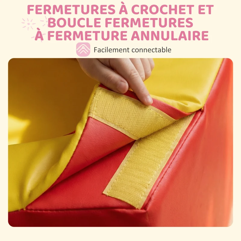 HOMCOM 6 blocs de construction en mousse XXL pour enfants - normes EN71-1-2-3 - mousse EPE Revêtement synthétique