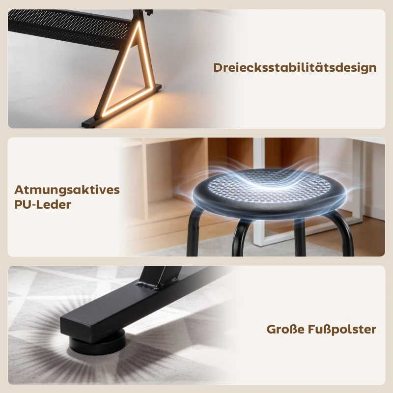 HOMCOM In hoogte verstelbare tekentafel, werktafel met kruk en lades, Wit