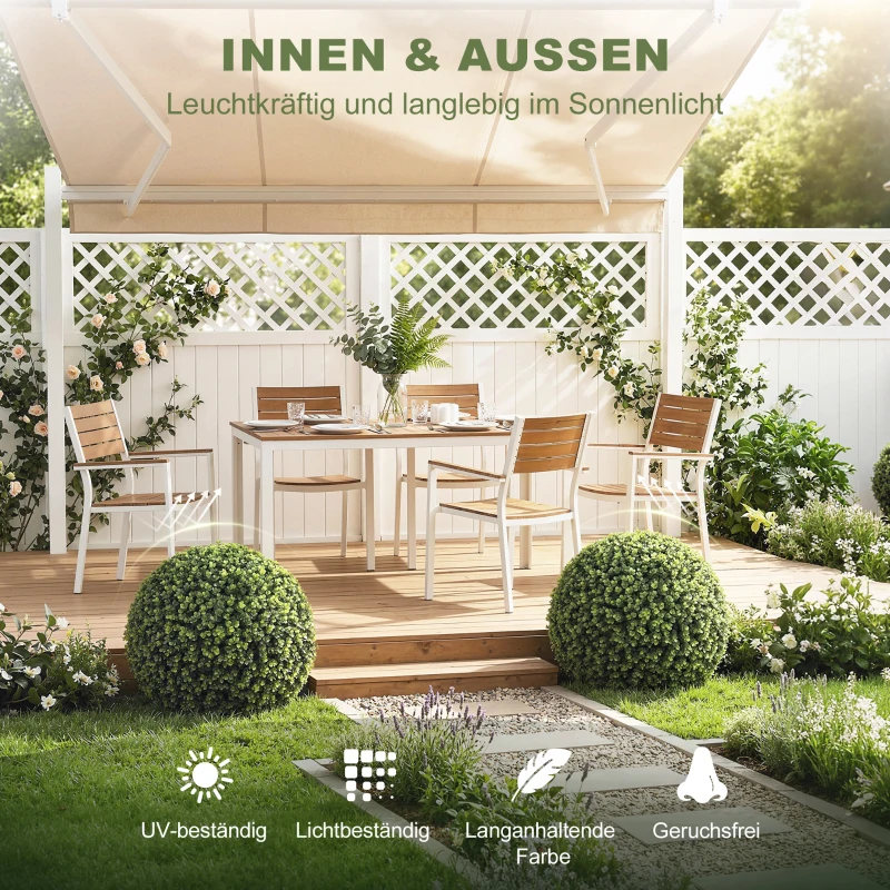 HOMCOM 52 cm künstliche Eukalyptuskugeln im 2er-Set, UV-beständige Dekopflanzen mit 1086 Blättern für Innen- und Außen