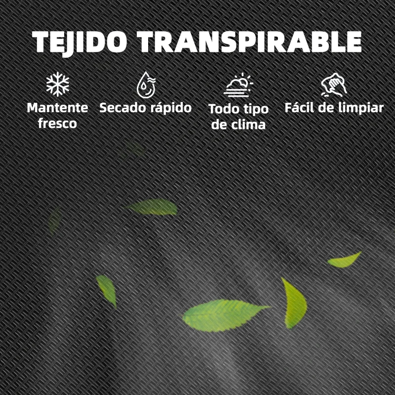 Outsunny Pack de 4 Sillas de Camping Plegables con Respaldo Alto Asiento Ancho y Reposabrazos Tela Textilene Transpirable Negro