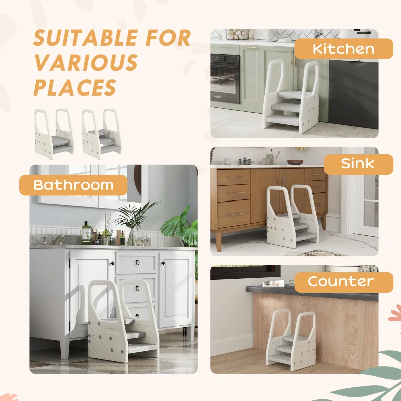 Hoker dziecięcy 3-stopniowy, regulowana wysokość, do łazienki