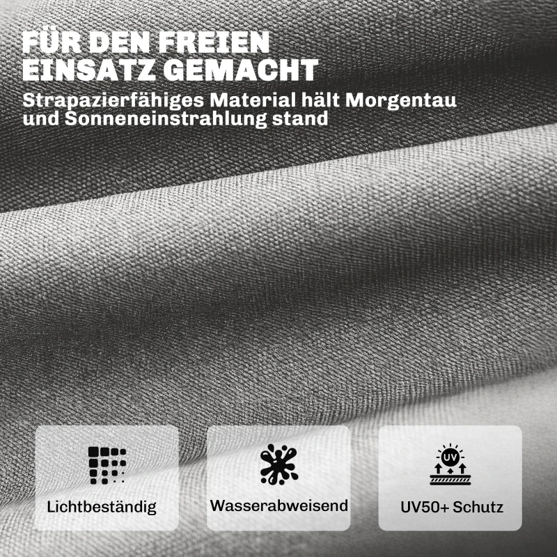Outsunny Palettenkissen Abnehmbar Sitzkissen mit Befestigungsbändern Palettenpolster für die meisten Liegen 198x65x13cm Hellgrau