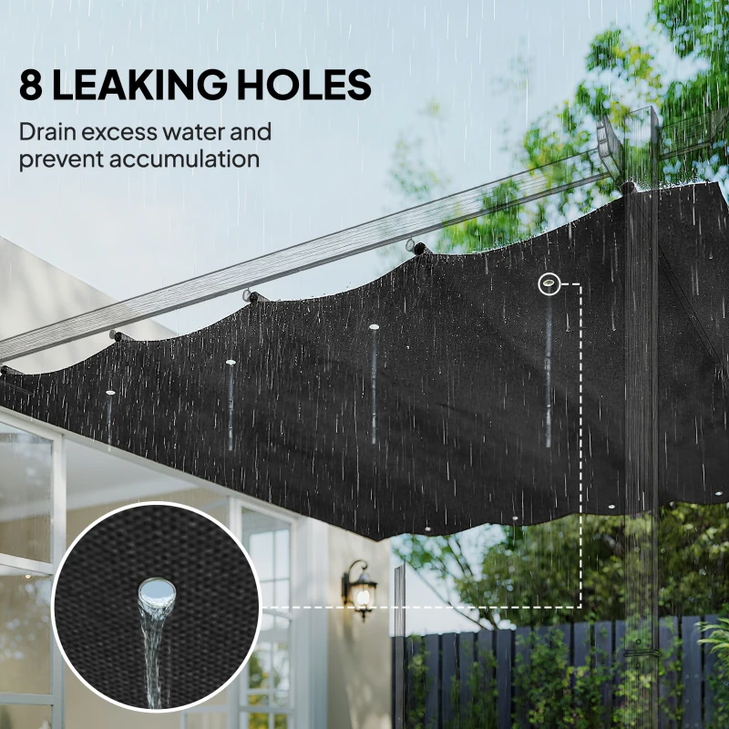 Outsunny Wymienny dach do 3 x 2,15m altany ogrodowej, rozkładany, łatwy montaż, poliester, Szary