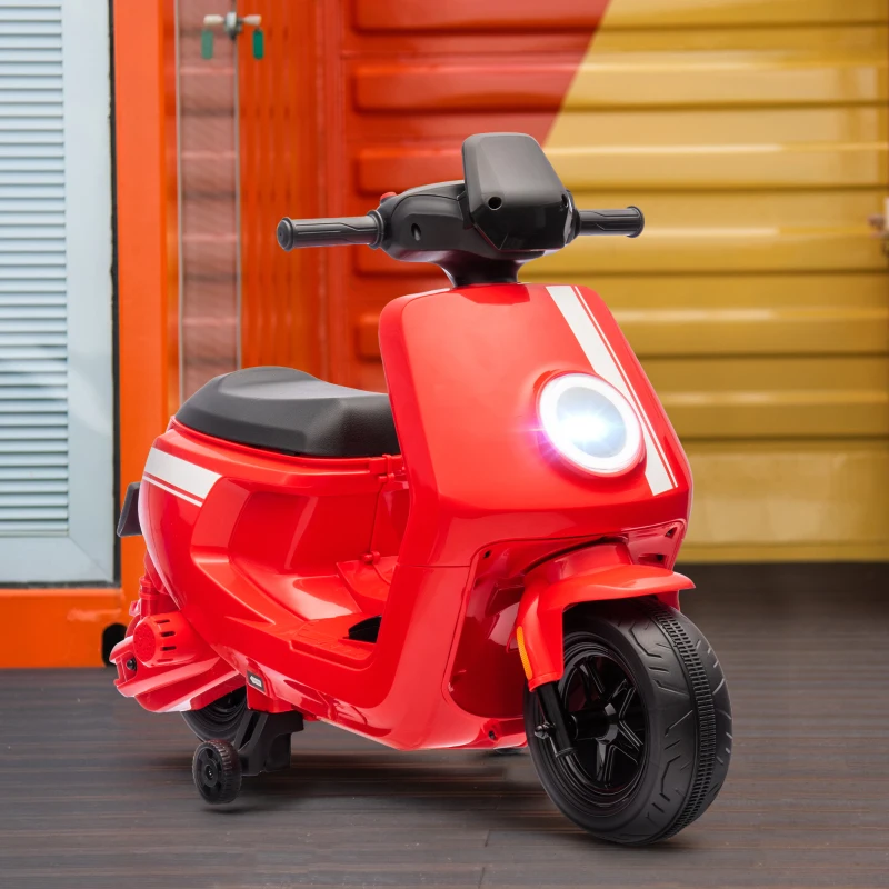 AIYAPLAY Scooter électrique enfants moto porteur pour enfants phare et musique, marche avant/arrière, roues d'entraînement