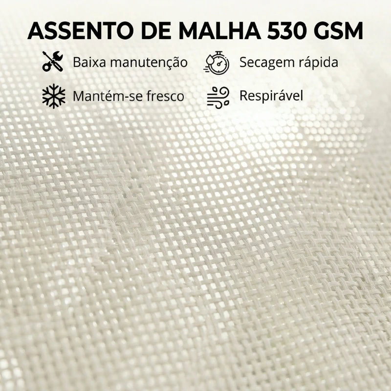 Outsunny Conjunto de 2 Espreguiçadeiras Reclináveis com Rodas Encosto Ajustável 4 Níveis Estrutura de Alumínio Tecido Textilene Bege