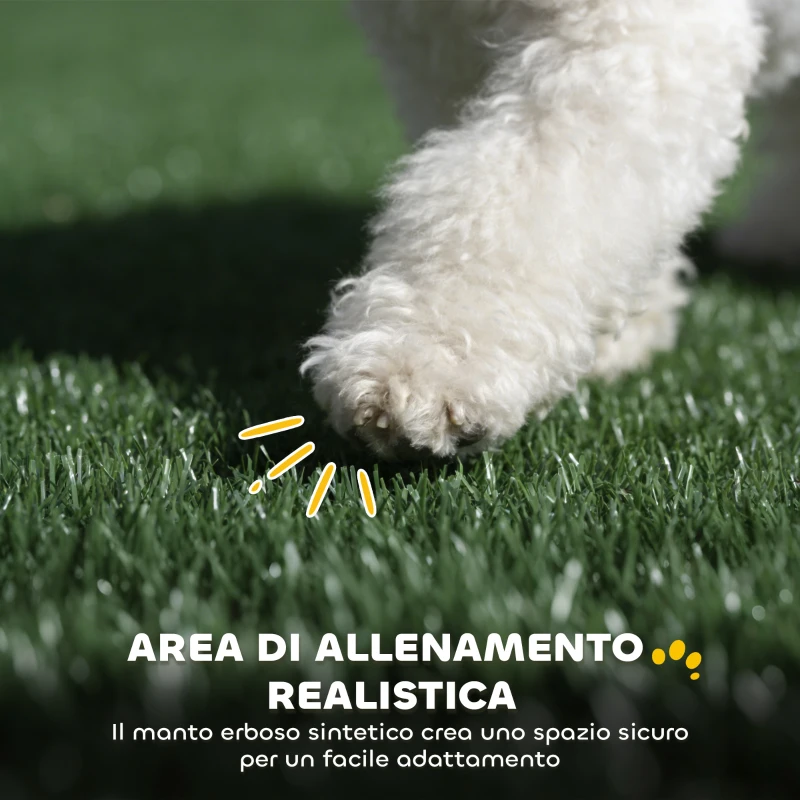 PawHut Toilette per Cani con Vassoio Estraibile, 75 x 51 x 36,5 cm