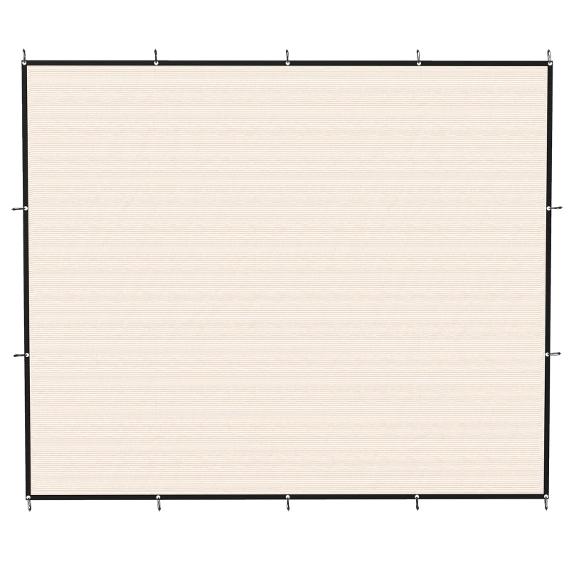 Outsunny Sun Shade Sail UV Protection Canopy with Stainless Steel Eyelets for Patio Garden 3 x 3.6 m Beige