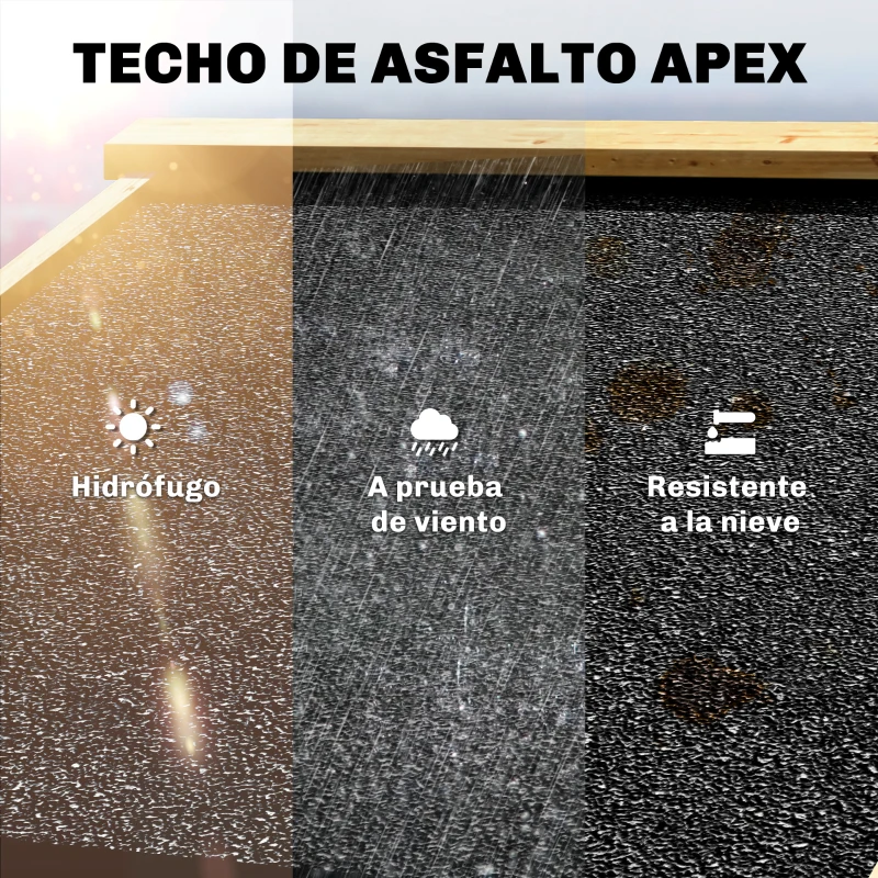 Outsunny Caseta de Jardín de Madera 93x53x168 cm Armario para Herramientas con 4 Estantes 3 Puertas y Ganchos Madera Natural