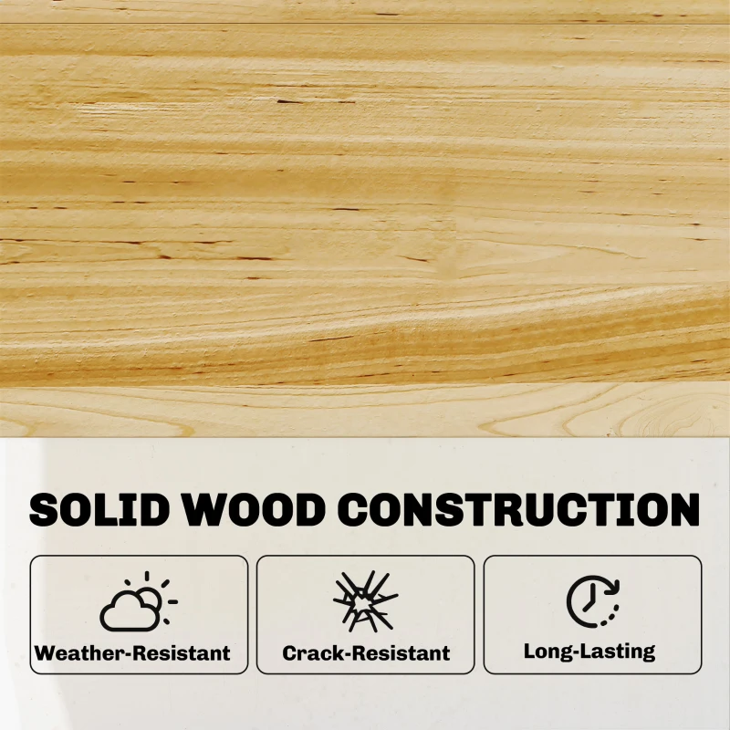 Outsunny Hochbeet mit Frühbeetaufsatz aus Holz erhöhter Pflanzkasten mit aufklappbar Abdeckung Regal Vliesstoff Ergonomisch