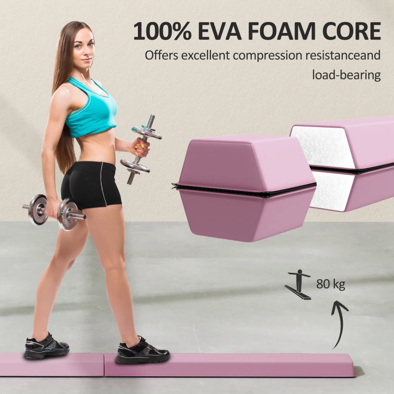 236 cm Składany Belka Balansowa, Przenośny, Do Gimnastyki