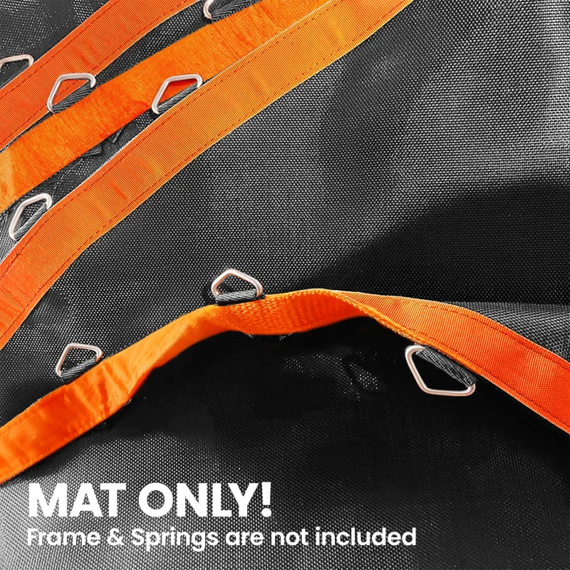 SPORTNOW Replacement Trampoline Mat with Spring Pull Tool, 72 V-Hooks, for 12ft Trampoline using 14cm Springs, Orange