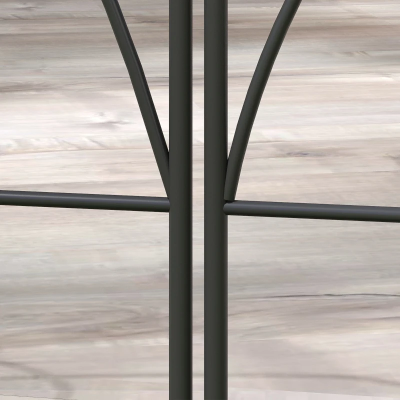 Outsunny Set of 5 Decorative Metal Garden Fence Panels, Garden Edging, Flower Bed - size 205 x 45.5 cm