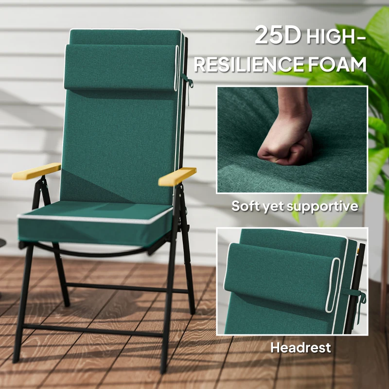 Poduszka siedziskowa 120x47x9,5 cm, wodoodporna, z oparciem