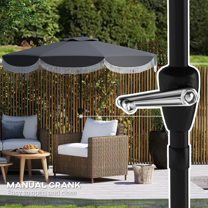 Parasol ogrodowy Ø269 cm, UV, ośmiokątny, balkonowy