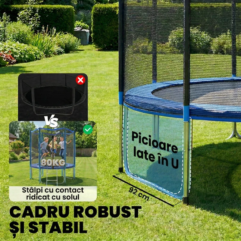 SPORTNOW trambulină elastică, trambulină, covor elastic, trambulină elastică de grădină, trambulină cu plasă