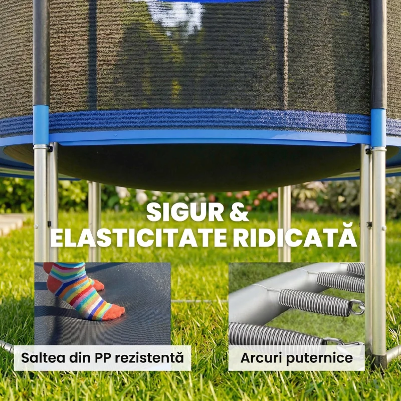 SPORTNOW trambulină elastică, trambulină, covor elastic, trambulină elastică de grădină, trambulină cu plasă