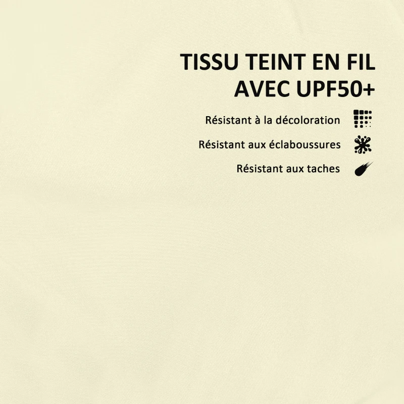 Outsunny Set of 2 Seat and Back Cushions, Indoor and Outdoor Seat and Back Cushions, Cream