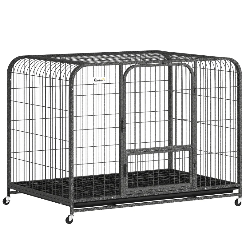 PawHut Heavy Duty Dog Crate,116 x 77 x 88 cm, Large Dog Cage for Small to Large Breeds