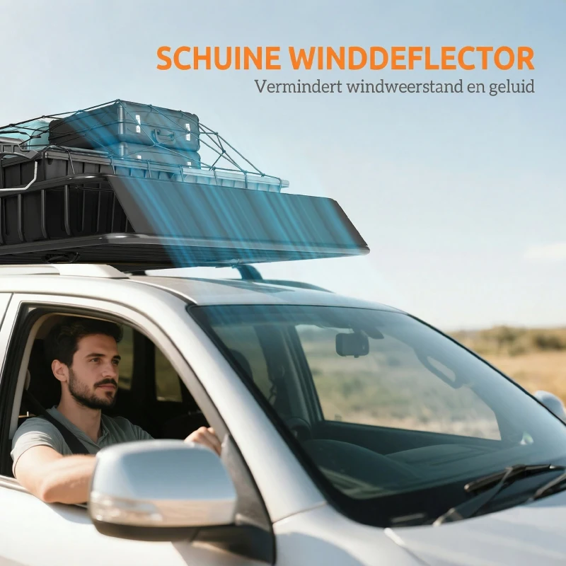 HOMCOM Universele dakkoffer autodakdrager dakbagagerek bagagemand bagagerek plank metaal zwart 162 x 99 x 16 cm | Aosom.de(m-6)