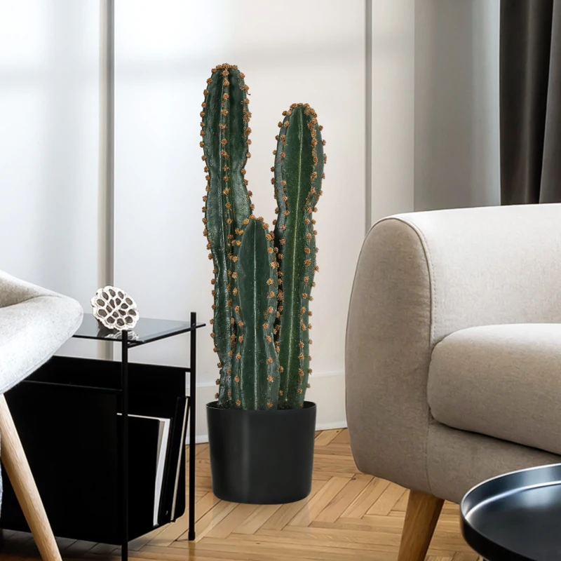 Outsunny Lifelike Artificial Cactus, Large Artificial Plant dim. Ø 17 x 60H cm, Green