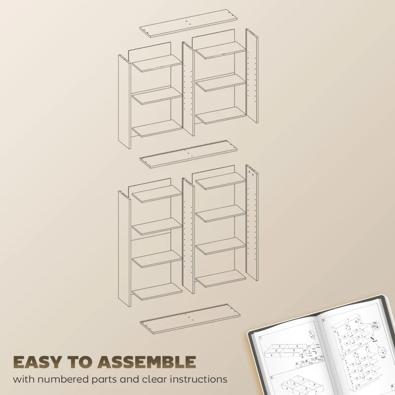 HOMCOM 640 CD/360 DVD/430 Blu-ray Storage Unit - White