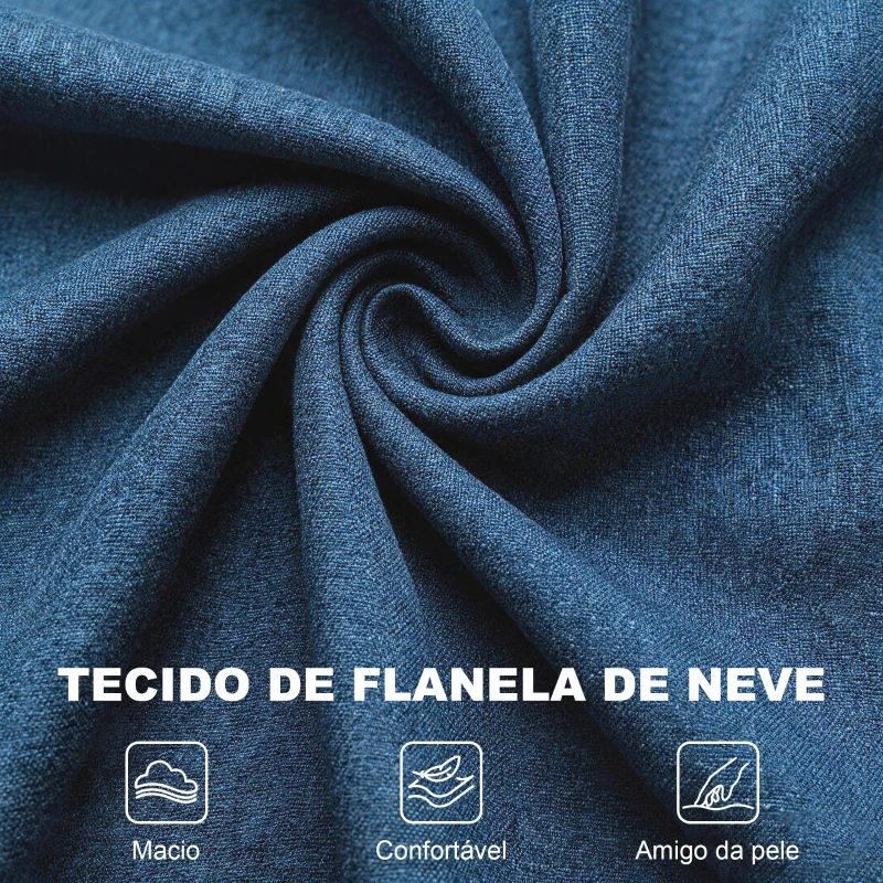 HOMCOM Poltrona de Sala de Estar Poltrona Moderna para Dormitório com Pés de Madeira Poltrona Individual 74x86x102 cm Azul