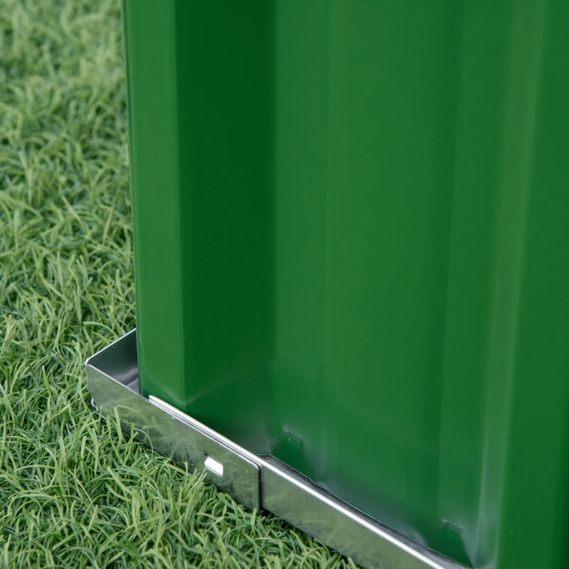 Outsunny Modular Garden Raised Bed, Tool-Free Assembly, Gloves Included 174 x 90 x 30 cm Galvanized Steel, Green