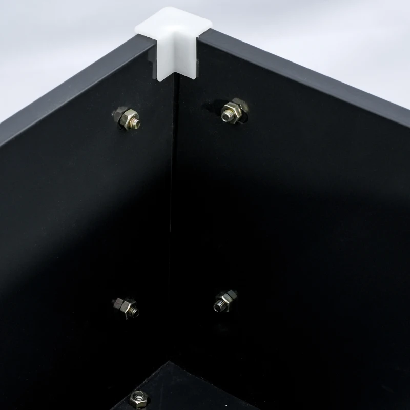 Outsunny Raised square planter bed with drainage hole galvanized steel 100 x 30 x 80 cm black